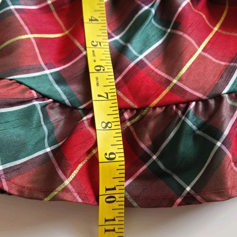 Gymboree Plaid Ruffle Skirt‎ Holiday Traditions Girl's Size 3 Adjustable Waist